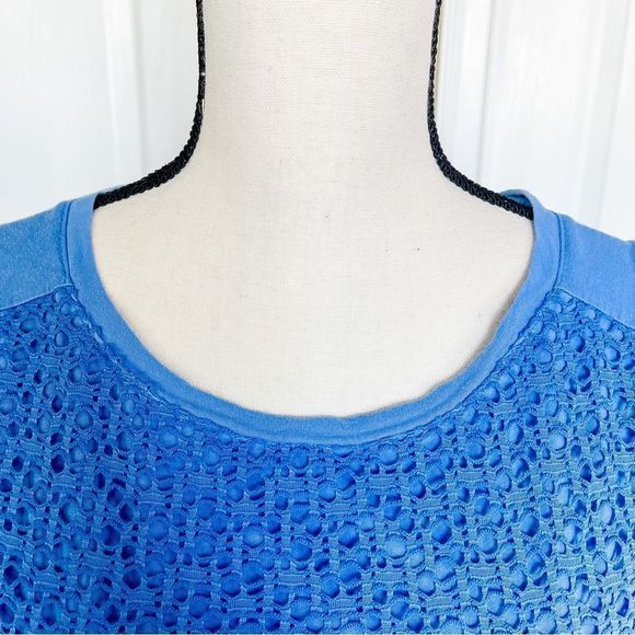 Loft XS Royal Blue Netted Layered Sleeveless Top - Picture 5 of 13